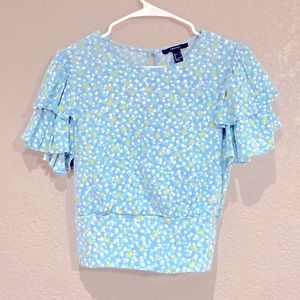 Floral baby blue shirt (bundle and save)